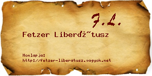 Fetzer Liberátusz névjegykártya